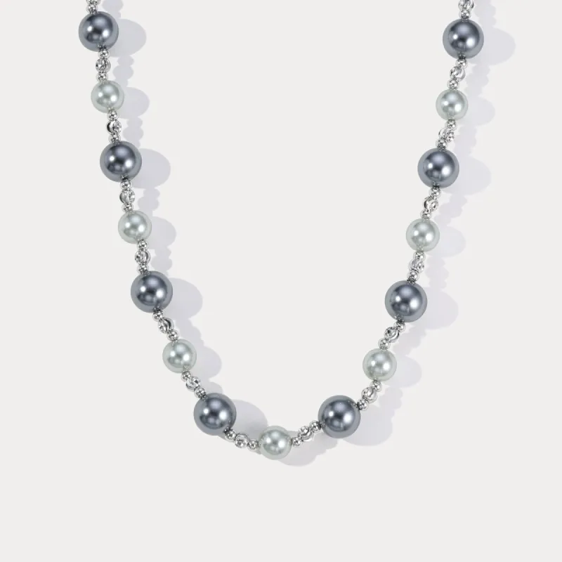 Black Pearl Necklace sold by Selenichast