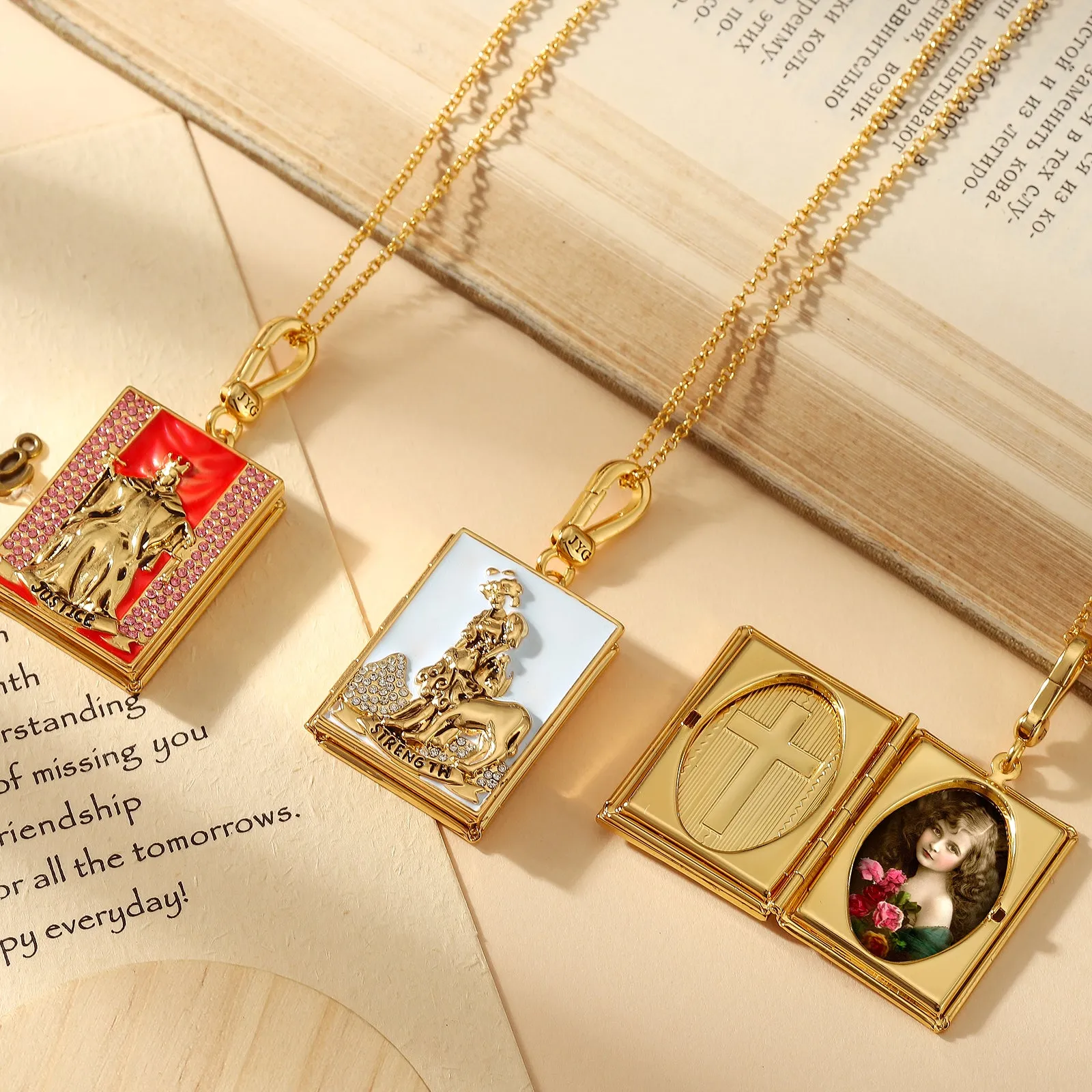Tarot Locket Necklace - Strength sold by Selenichast product image thumbnail 5
