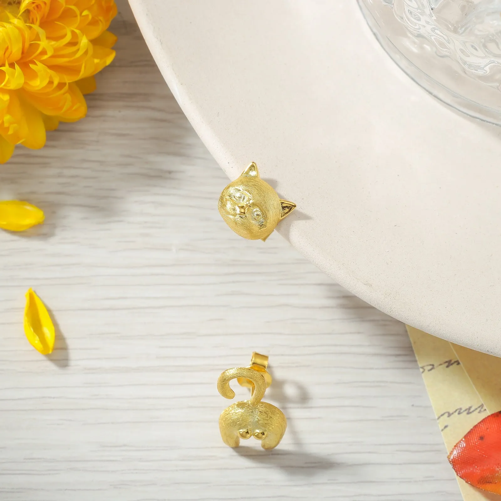 Cute Cat Bottom Earrings sold by Selenichast product image thumbnail 2