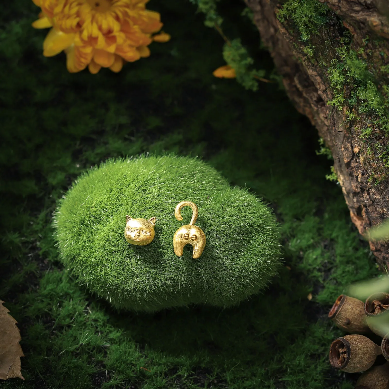 Cute Cat Bottom Earrings sold by Selenichast product image thumbnail 5