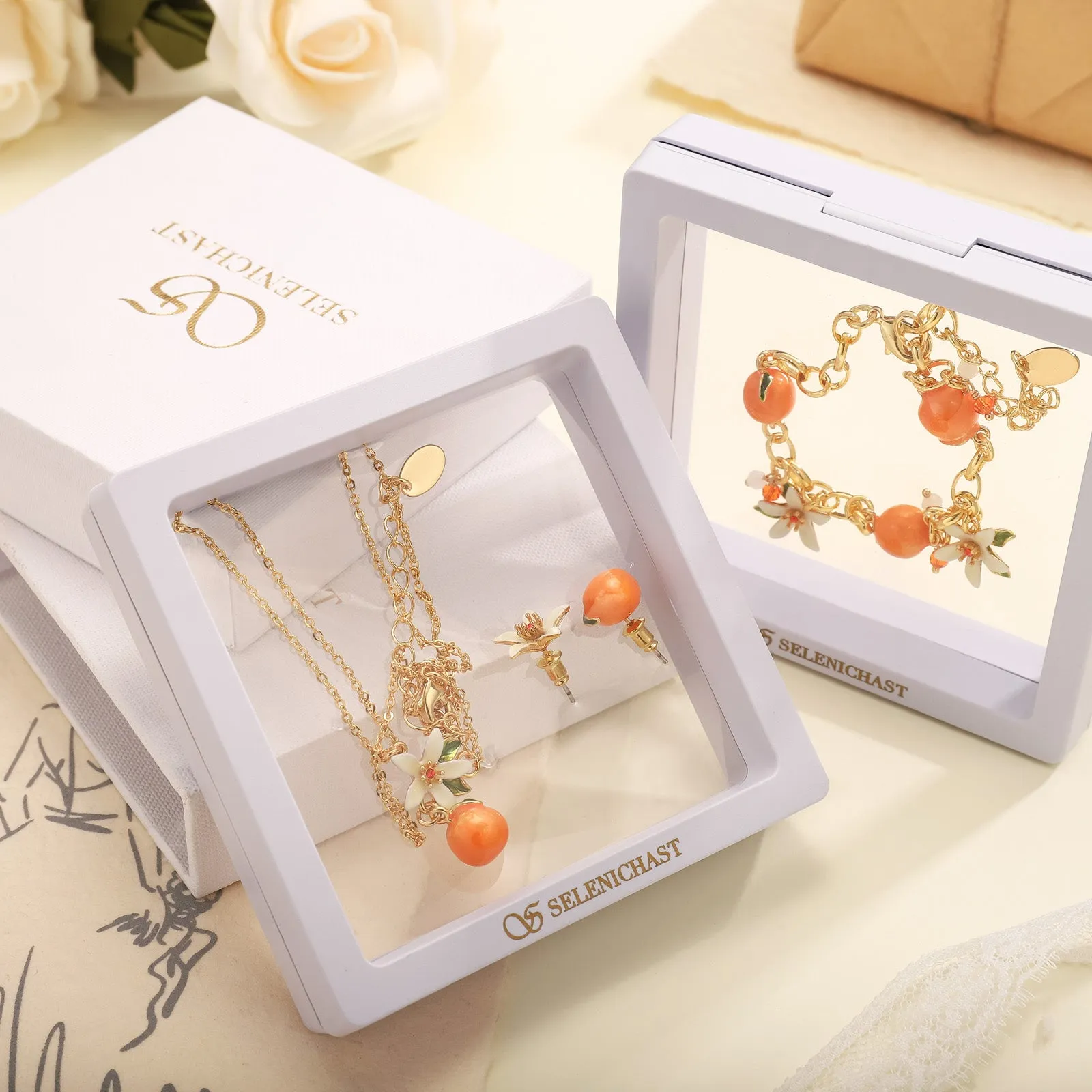 Orange Gift Set with Gift Wrapping sold by Selenichast product image thumbnail 2