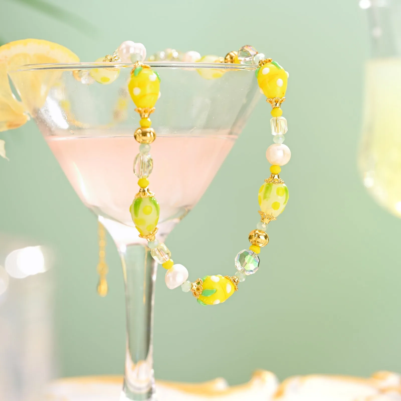 Raspberry Beaded Necklace sold by Selenichast