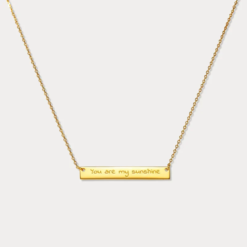 Custom Sentence Tag Chain Necklace sold by Selenichast