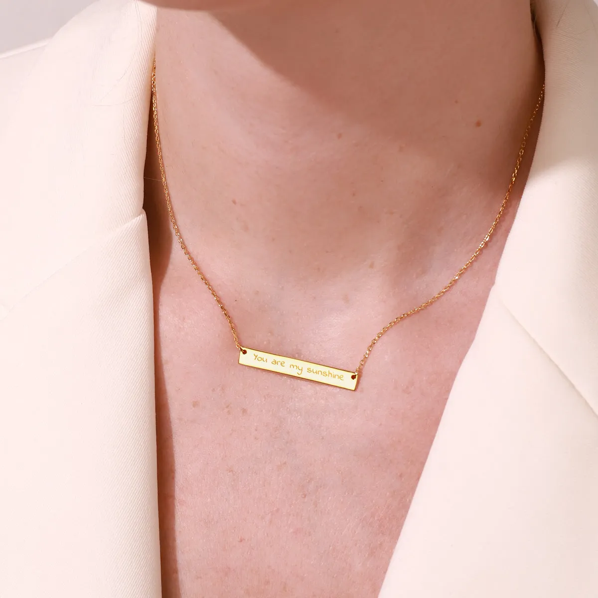 Custom Sentence Tag Chain Necklace sold by Selenichast product image thumbnail 2