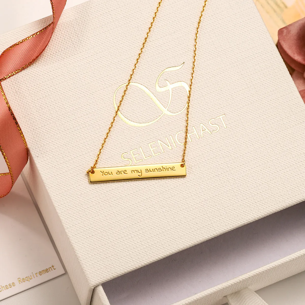 Custom Sentence Tag Chain Necklace sold by Selenichast product image thumbnail 4