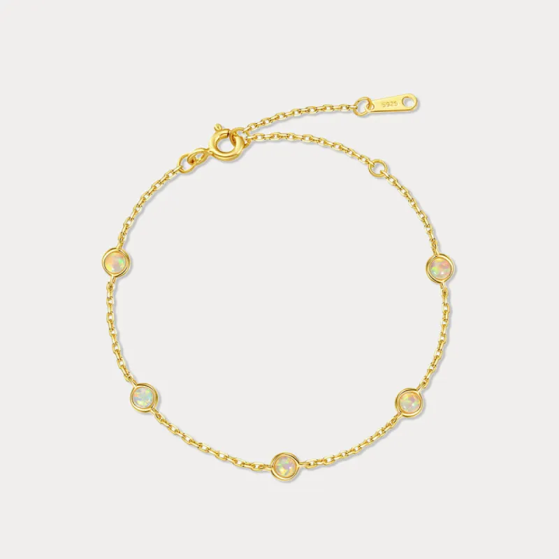 Opal Round Diamond Bracelet sold by Selenichast