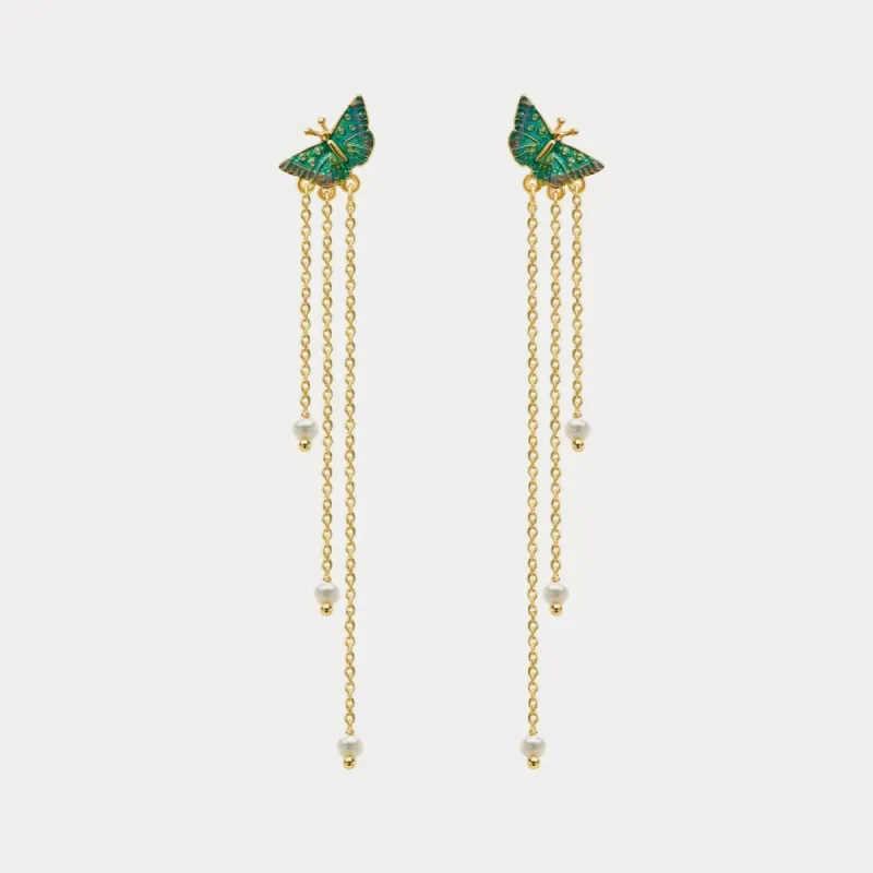 Butterfly Tassel Earrings sold by Selenichast