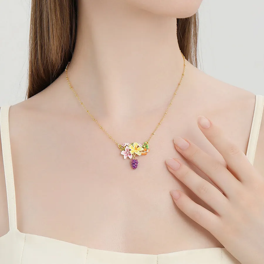 Sweet Grape Flower Necklace sold by Selenichast product image thumbnail 3