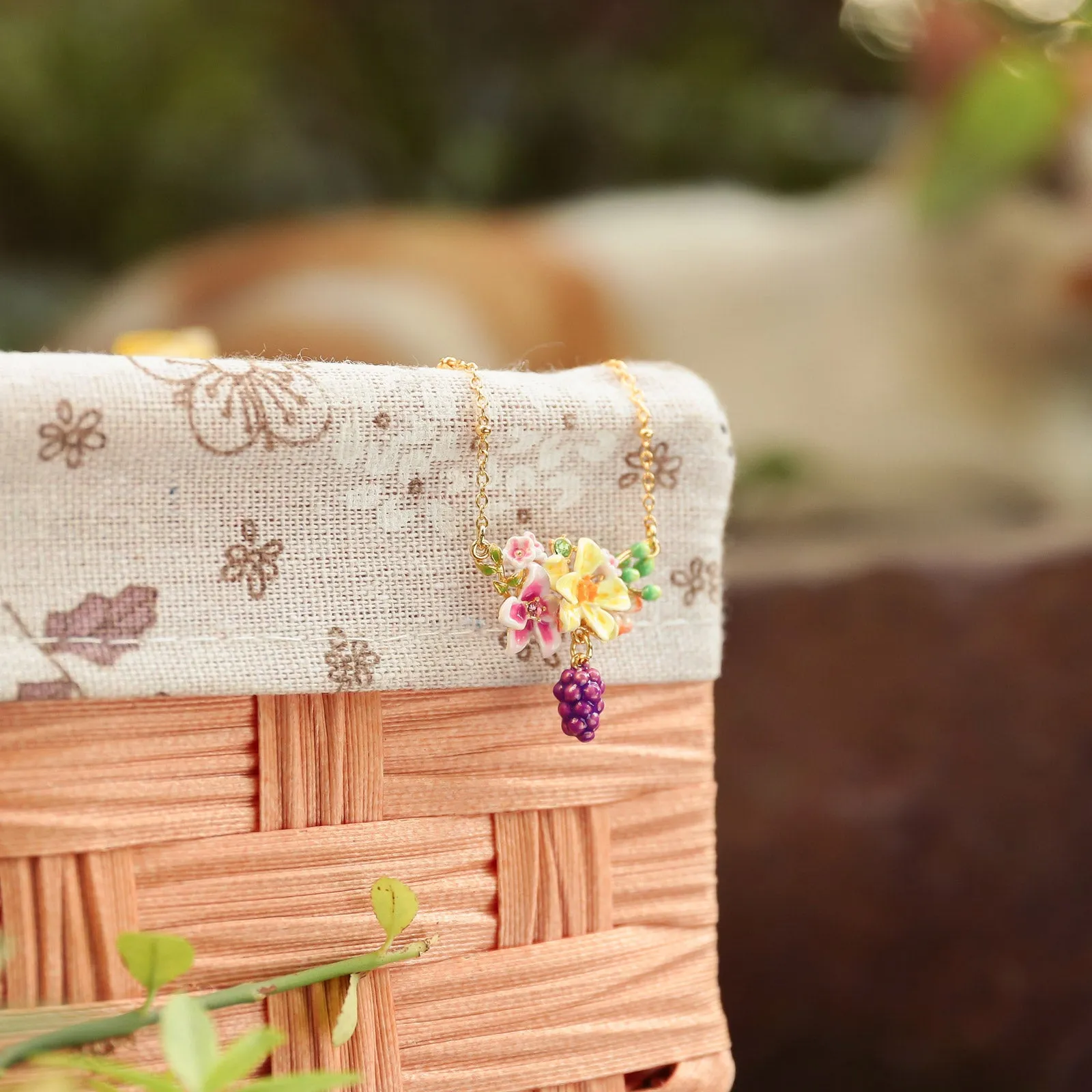 Sweet Grape Flower Necklace sold by Selenichast product image thumbnail 4