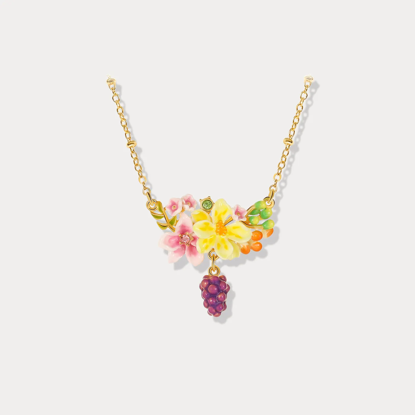 Sweet Grape Flower Necklace sold by Selenichast