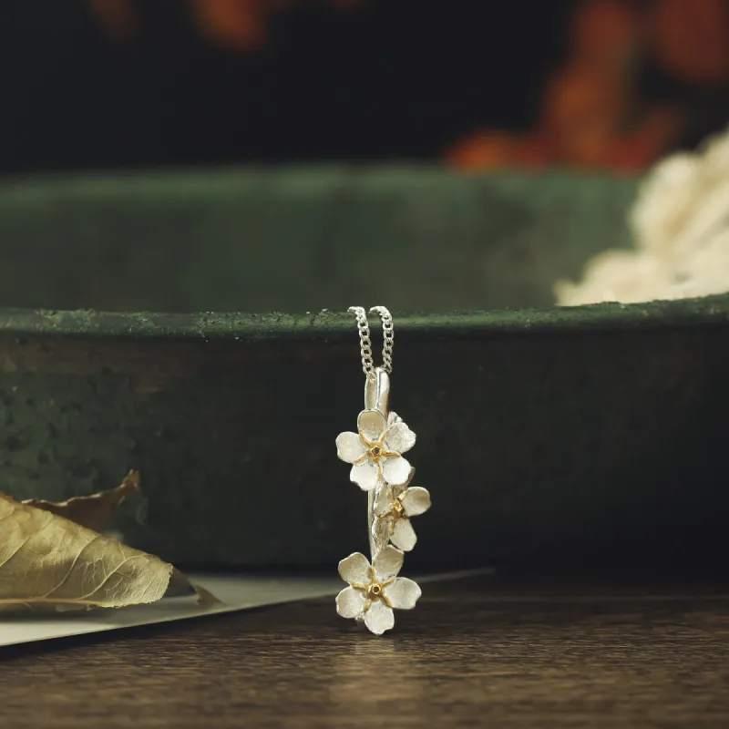 Forget-Me-Not Flowers Necklace sold by Selenichast