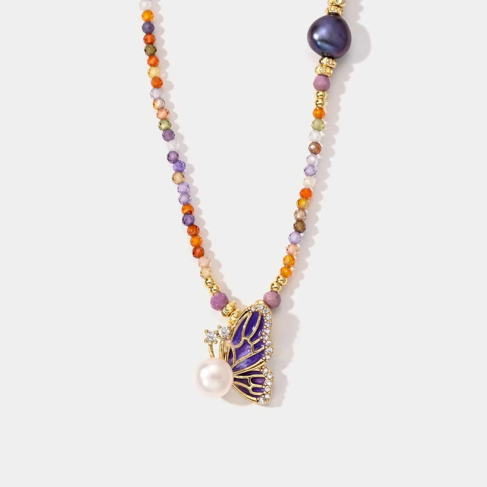 Butterfly Beads Necklace sold by Selenichast