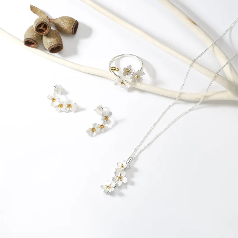 Forget-Me-Not Flowers Jewelry Set sold by Selenichast