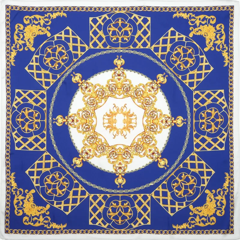 Vintage Baroque Silk Square Scarf sold by Selenichast