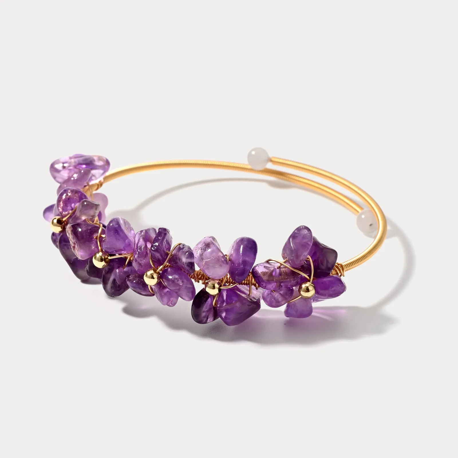 Amethyst Cuff Bracelet sold by Selenichast product image thumbnail 4