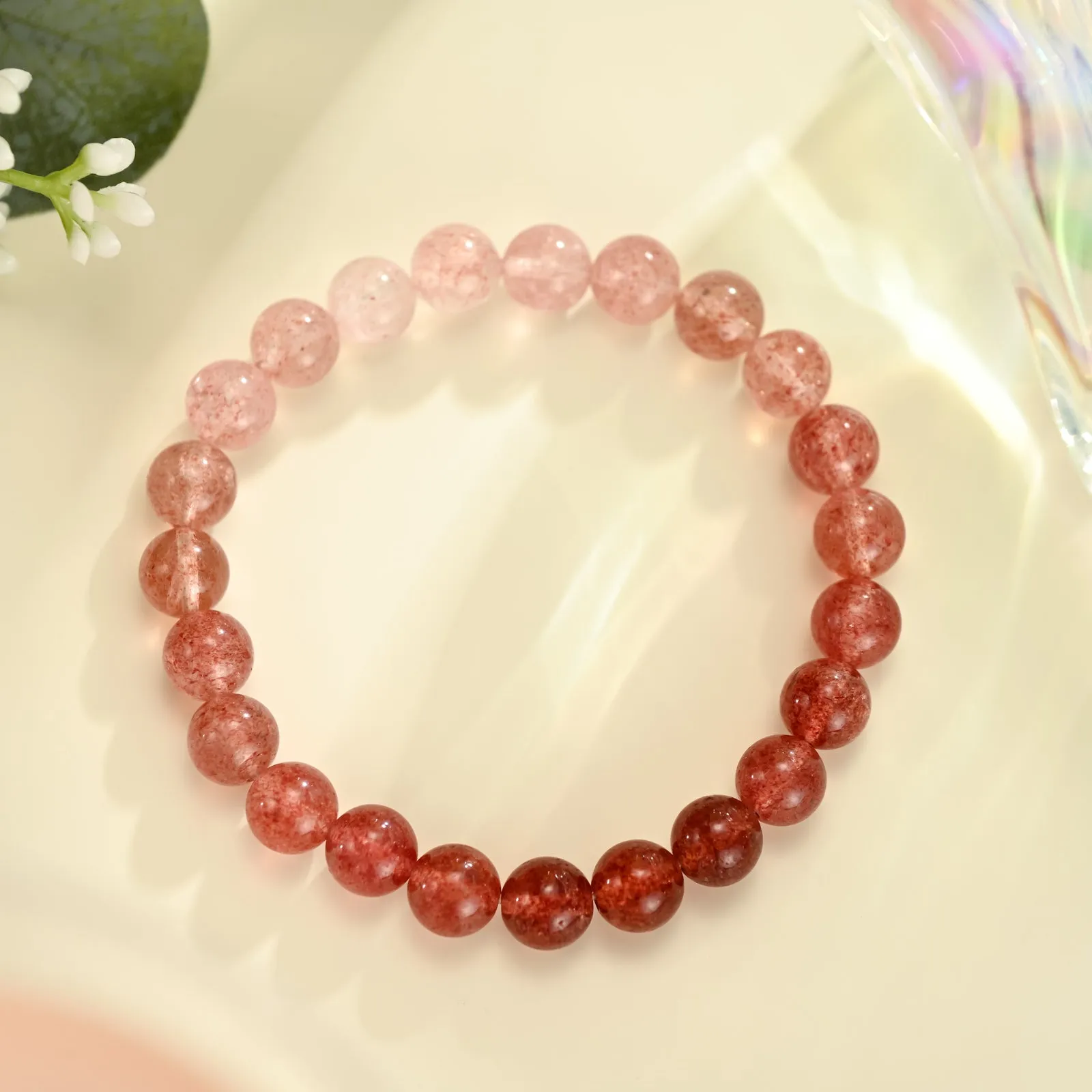 Natural Strawberry Quartz Bracelet sold by Selenichast product image thumbnail 3