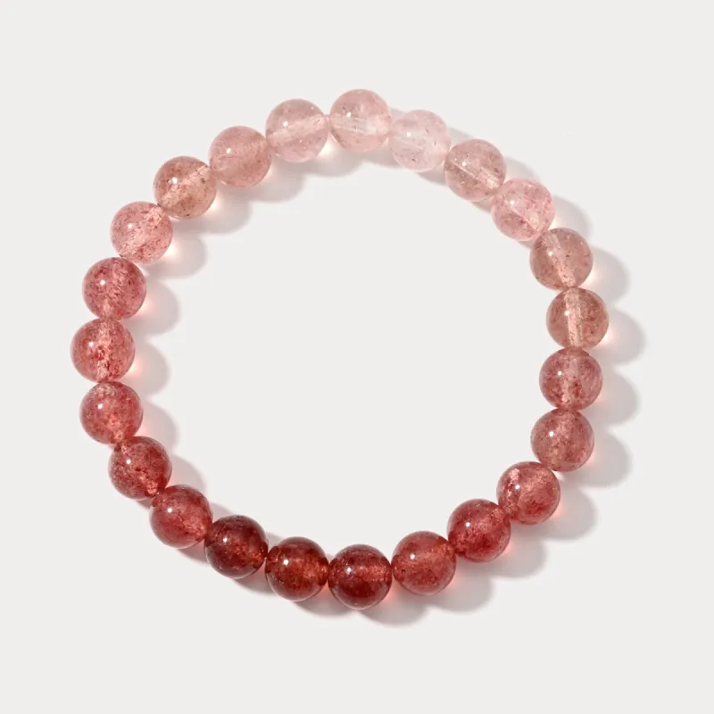 Natural Strawberry Quartz Bracelet sold by Selenichast