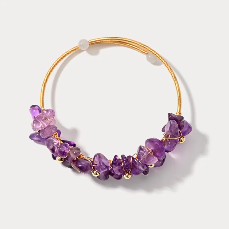 Amethyst Cuff Bracelet sold by Selenichast