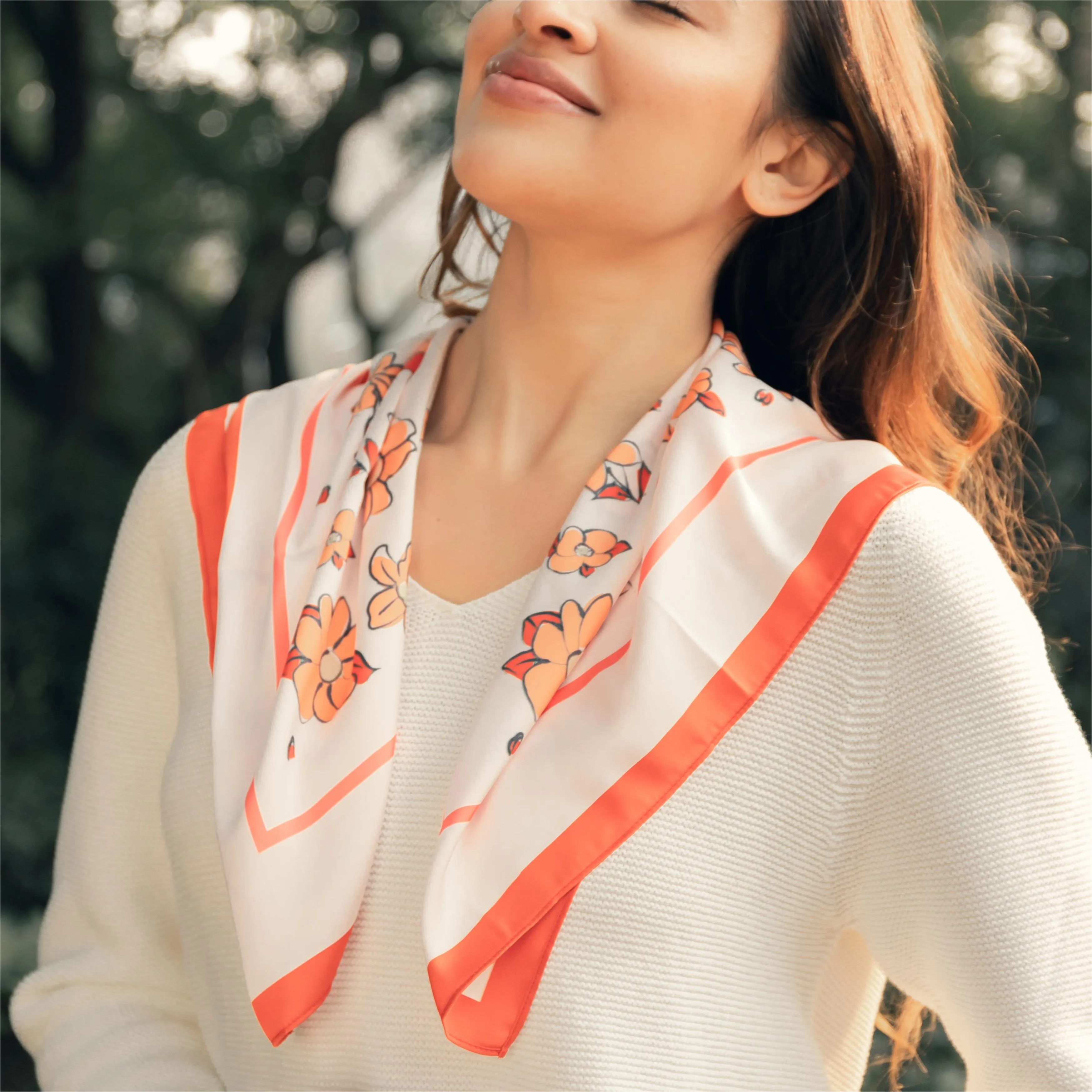 Bloom Silk Square Scarf sold by Selenichast product image thumbnail 3