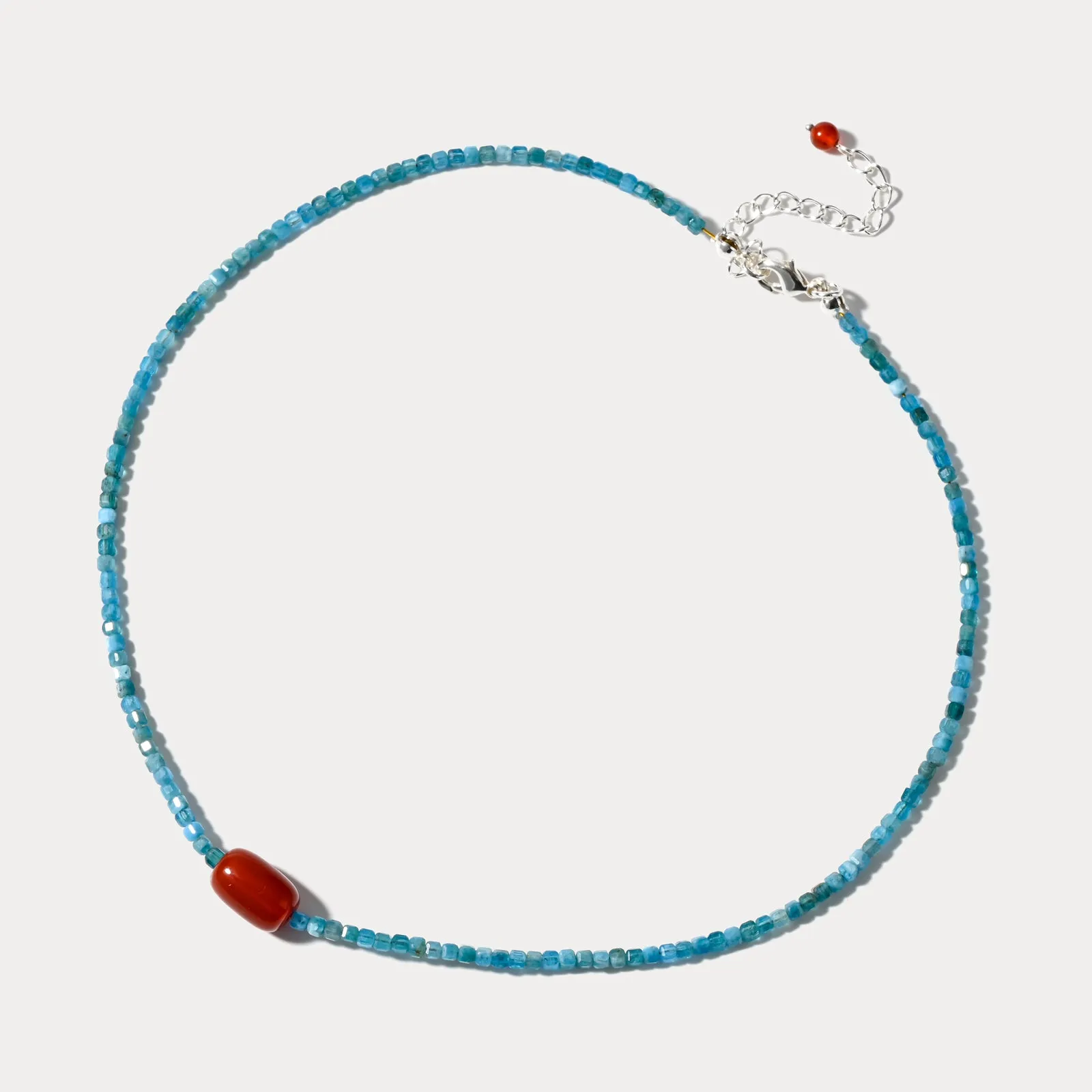 Blue Apatite Seed Beaded Necklace sold by Selenichast product image thumbnail 5