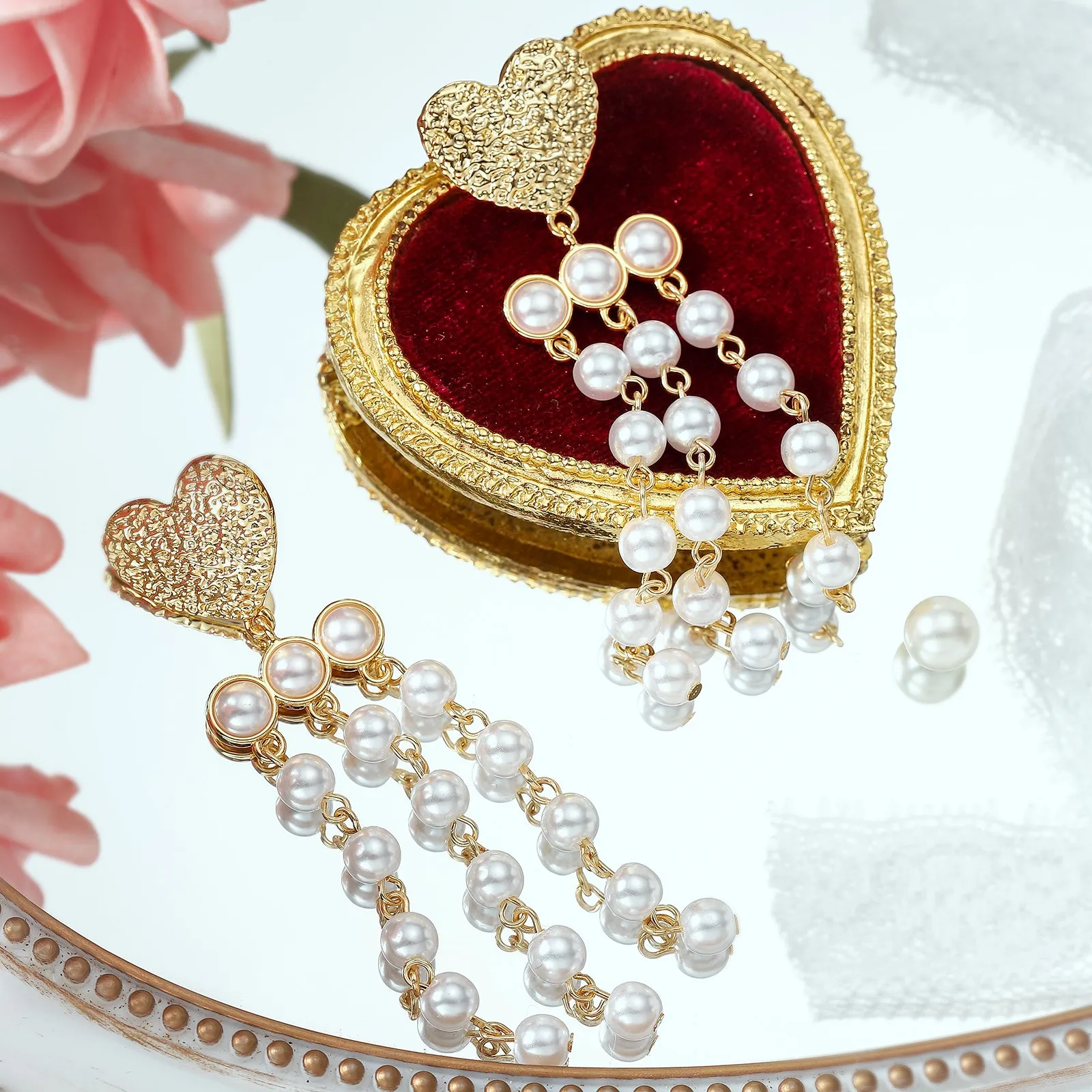 Pearl Tassel Earrings sold by Selenichast product image thumbnail 5