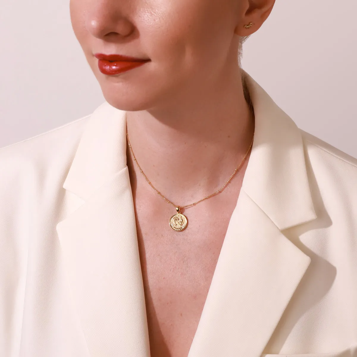 Pisces Constellation Coin Pendant Necklace sold by Selenichast product image thumbnail 3