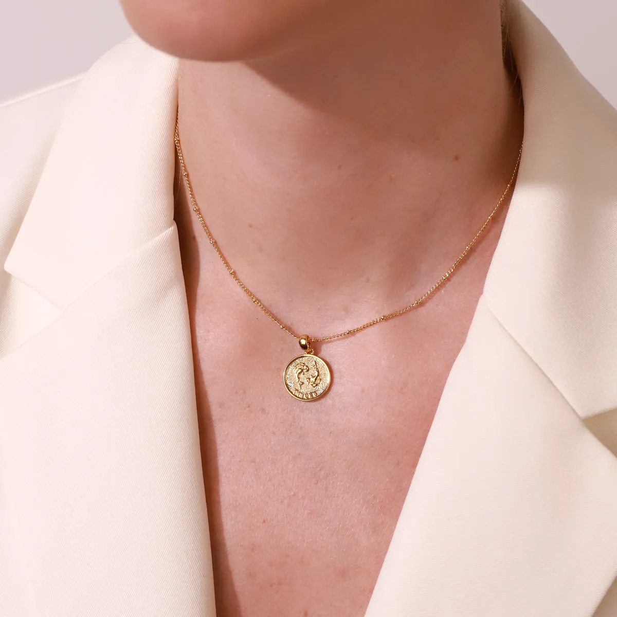 Pisces Constellation Coin Pendant Necklace sold by Selenichast product image thumbnail 2