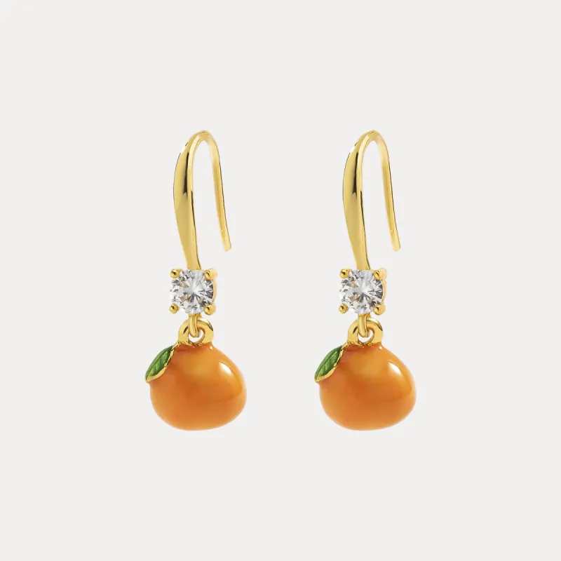 Orange Earrings sold by Selenichast