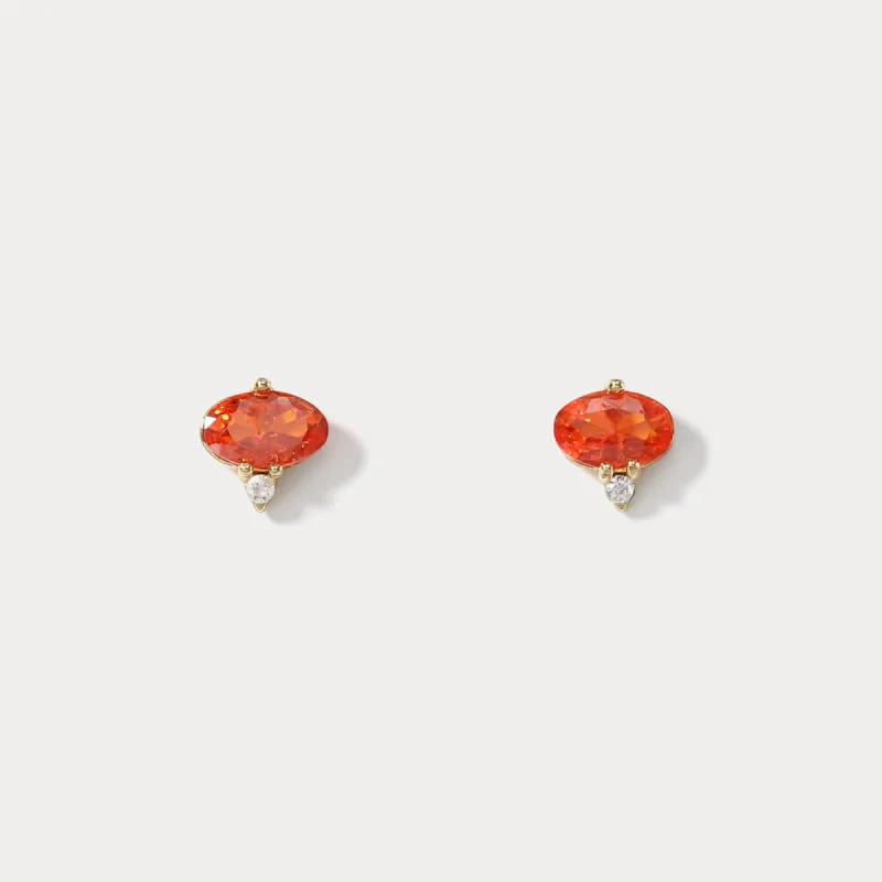 Orange Summer Stud Earrings sold by Selenichast