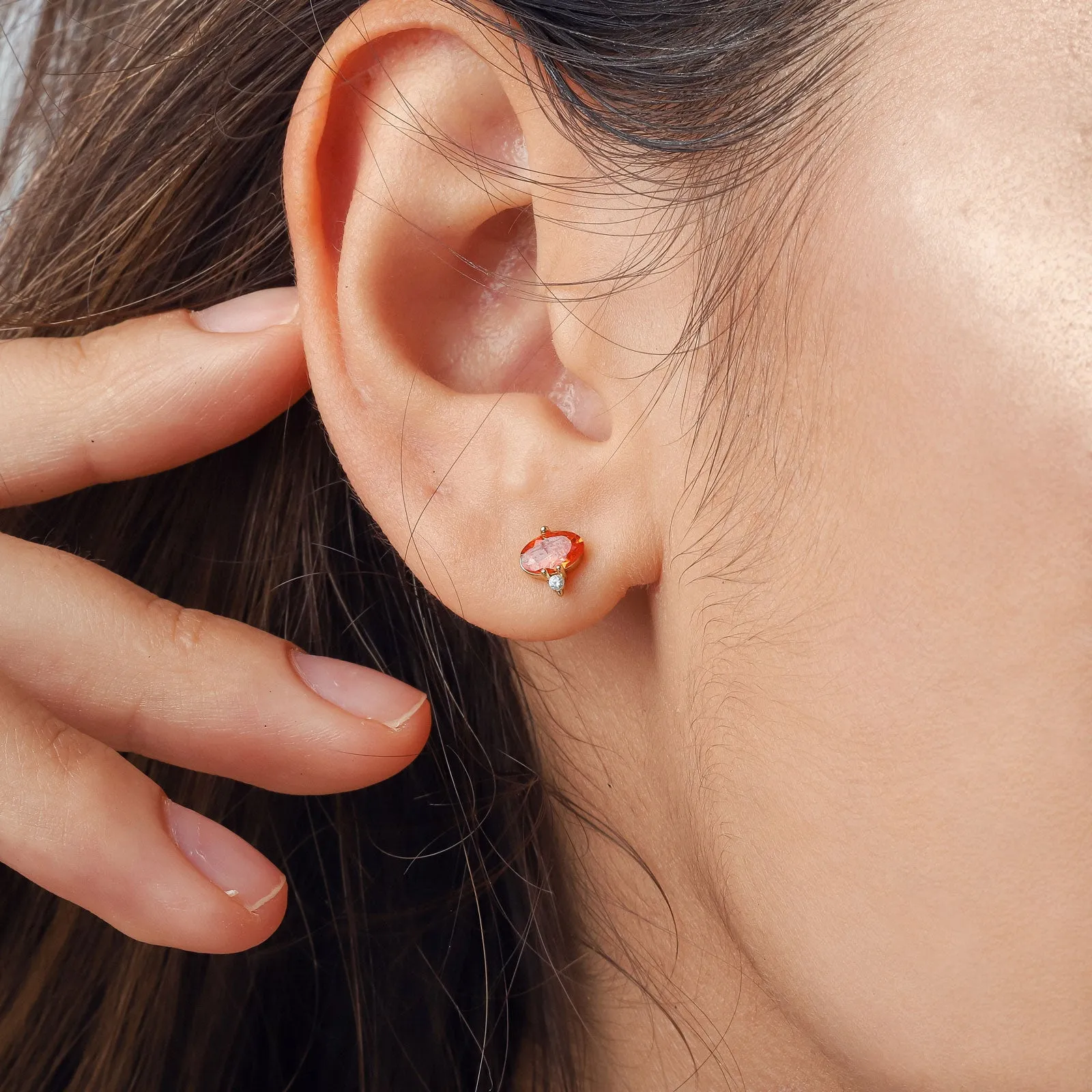 Orange Summer Stud Earrings sold by Selenichast product image thumbnail 2