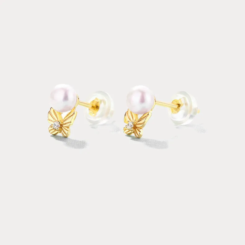 Dream Catching Butterfly Pearl Earrings sold by Selenichast product image thumbnail 3