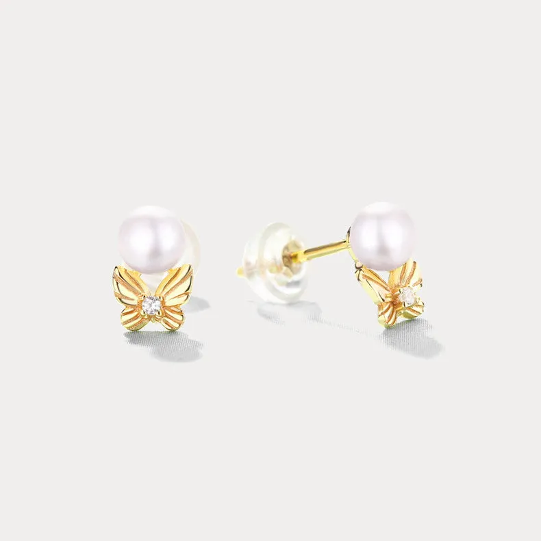 Dream Catching Butterfly Pearl Earrings sold by Selenichast product image thumbnail 2