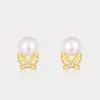 Dream Catching Butterfly Pearl Earrings sold by Selenichast