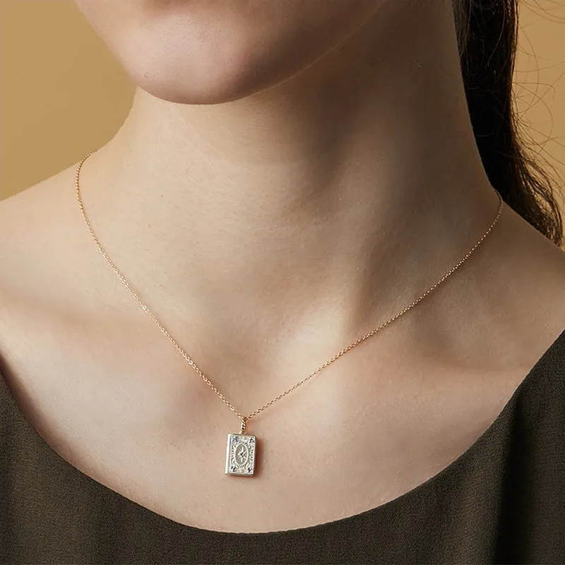 Gold and Silver Book Locket Necklace sold by Selenichast product image thumbnail 2