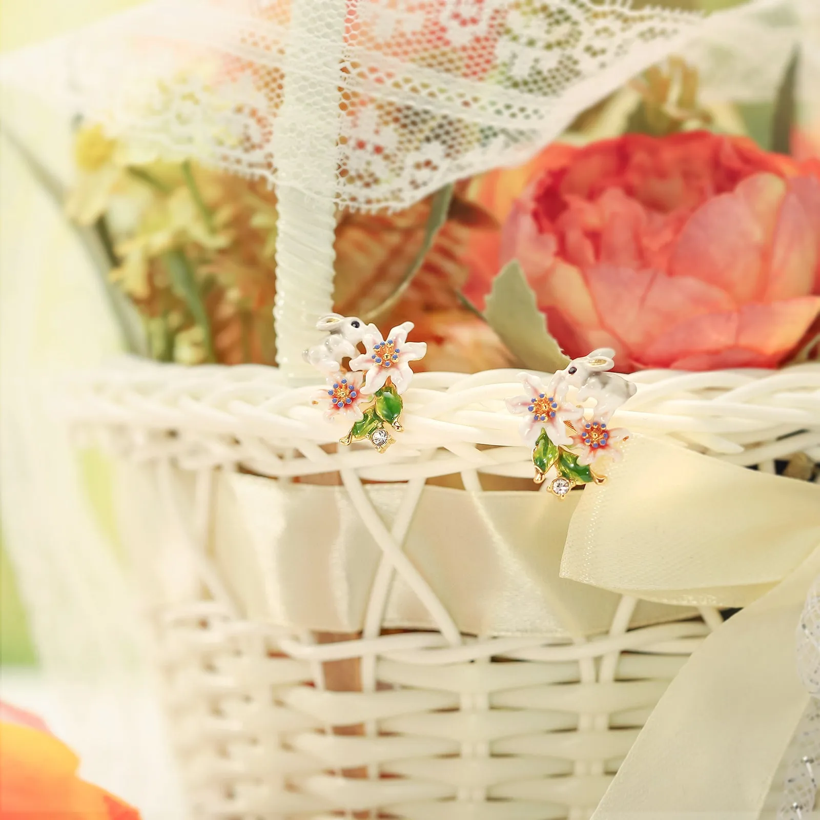 Fluffy Bunny Stud Earrings sold by Selenichast product image thumbnail 3