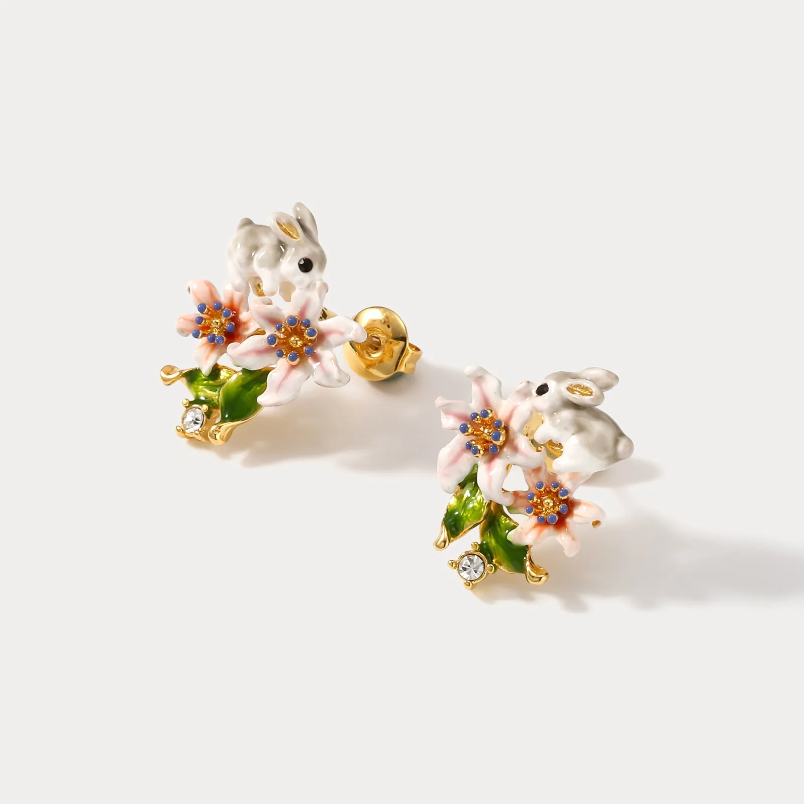 Fluffy Bunny Stud Earrings sold by Selenichast product image thumbnail 5