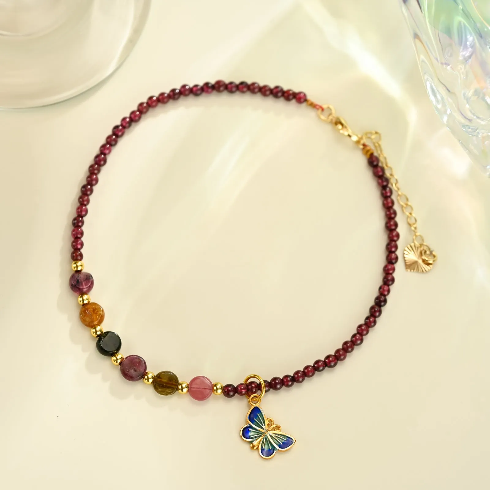 Butterfly Garnet Anklet sold by Selenichast product image thumbnail 2