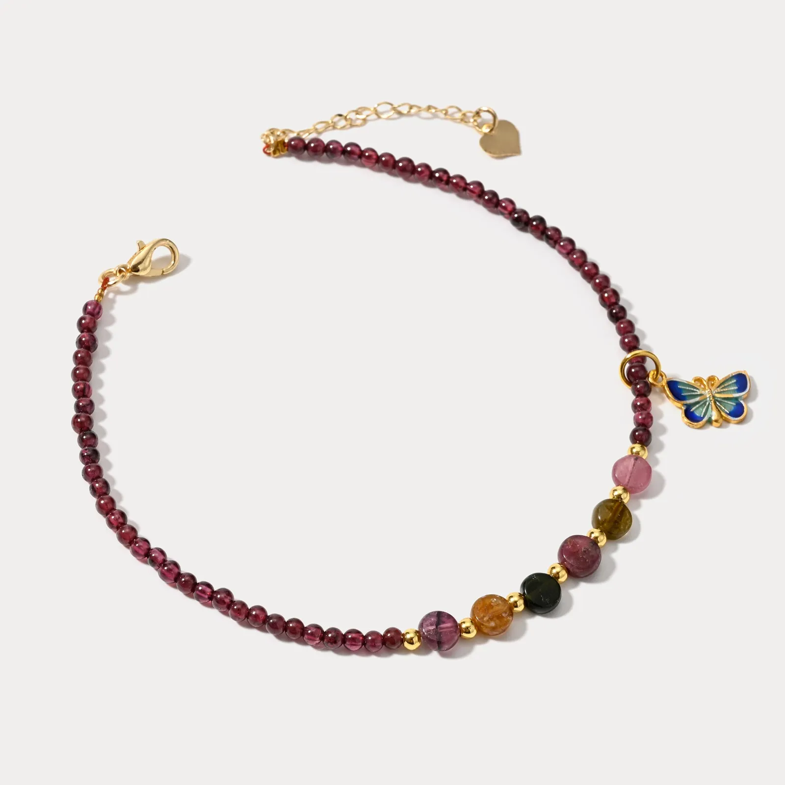 Butterfly Garnet Anklet sold by Selenichast product image thumbnail 3