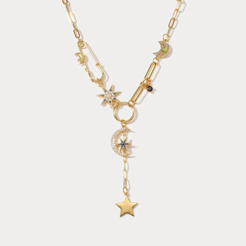 Guardian of the Stars and Moon Necklace sold by Selenichast