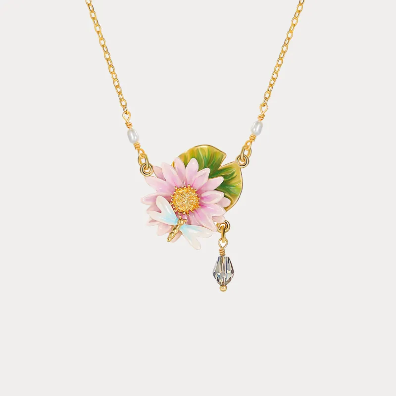 Lotus Dragonfly Necklace sold by Selenichast