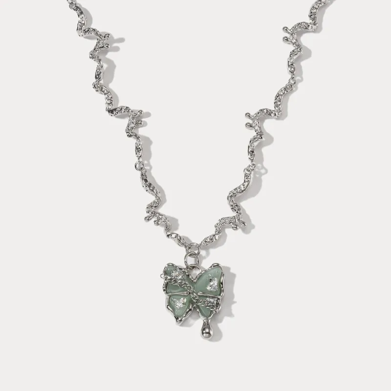 Butterfly Jade Necklace sold by Selenichast