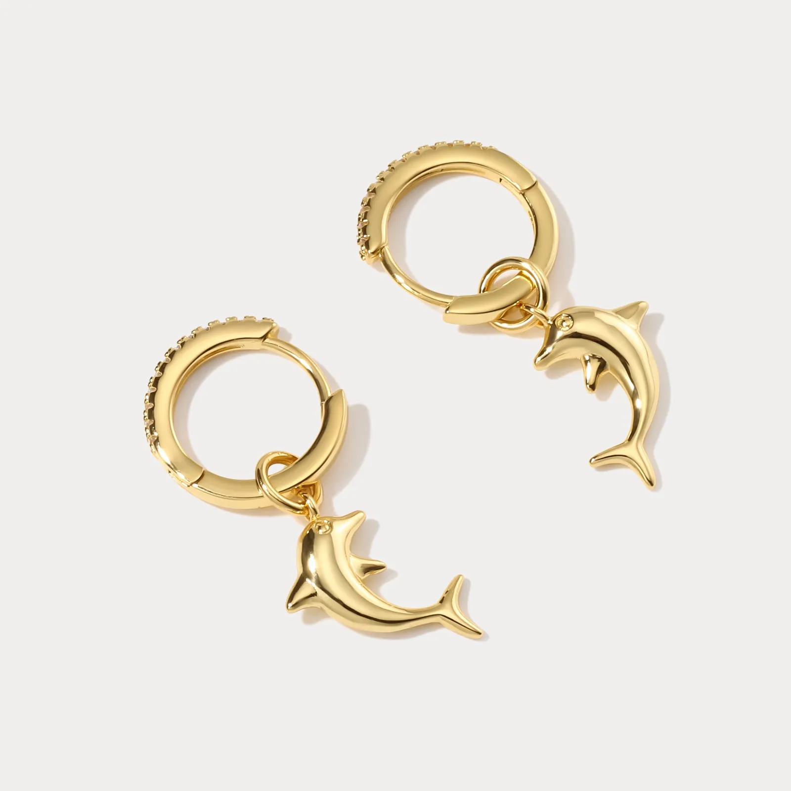 Dolphin Diamond Earrings sold by Selenichast product image thumbnail 3