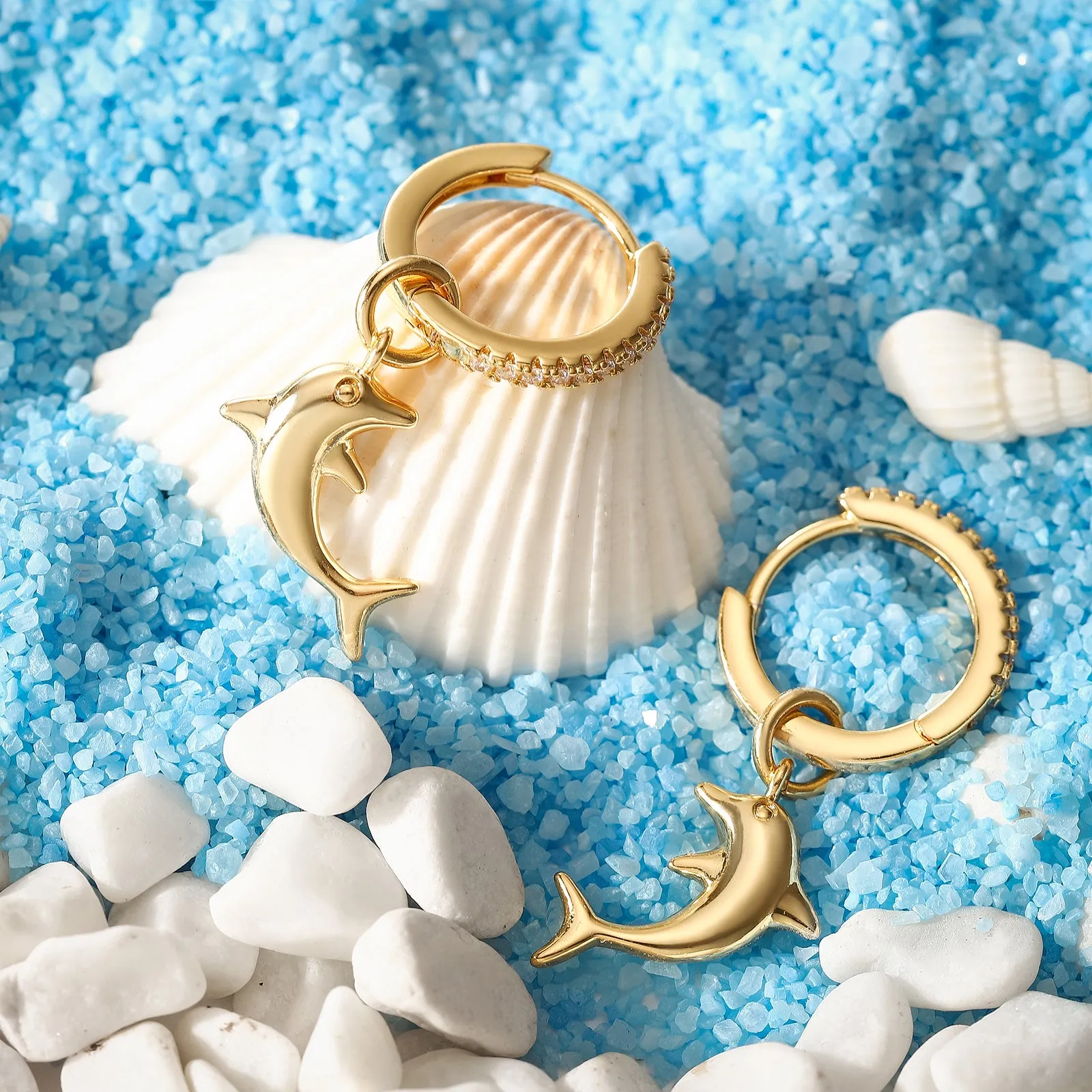 Dolphin Diamond Earrings sold by Selenichast product image thumbnail 2