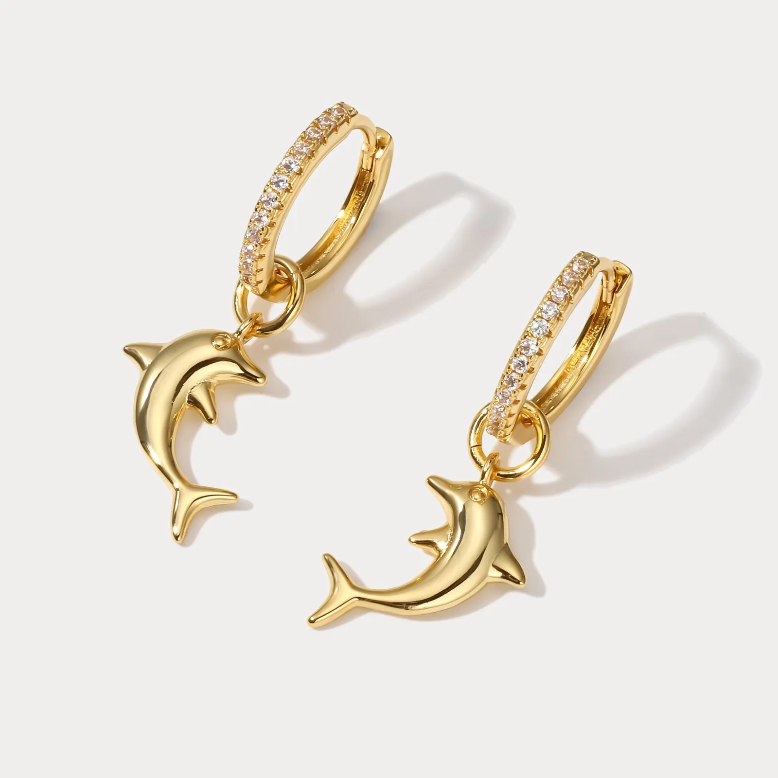 Dolphin Diamond Earrings sold by Selenichast product image thumbnail 4