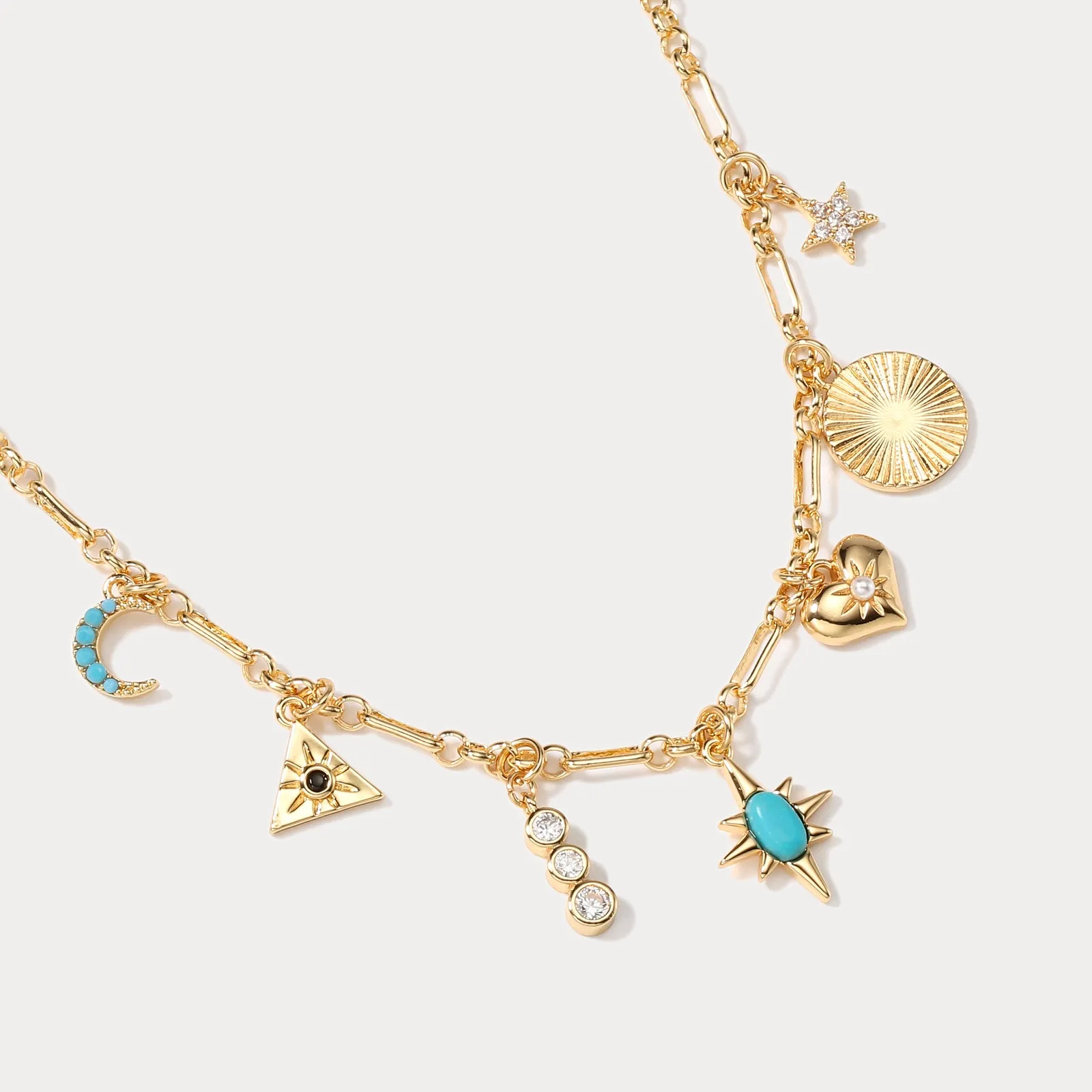 Turquoise Moon Star Necklace sold by Selenichast product image thumbnail 4