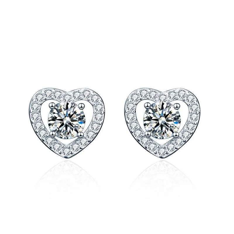 Love Diamond Stud Earrings sold by Selenichast product image thumbnail 3