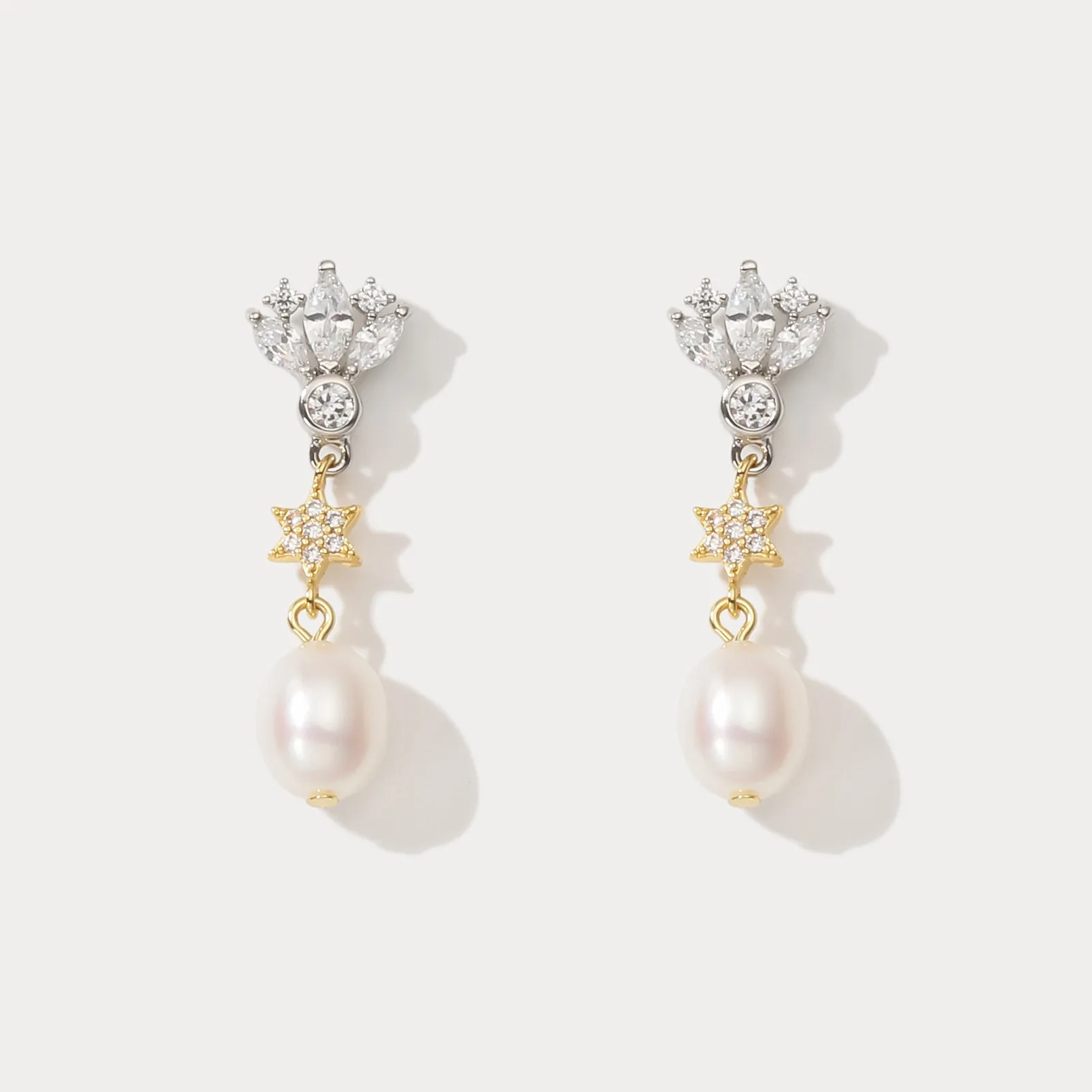 Pearl Star Earrings sold by Selenichast