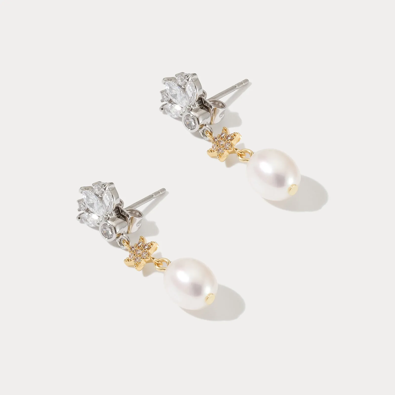 Pearl Star Earrings sold by Selenichast product image thumbnail 3