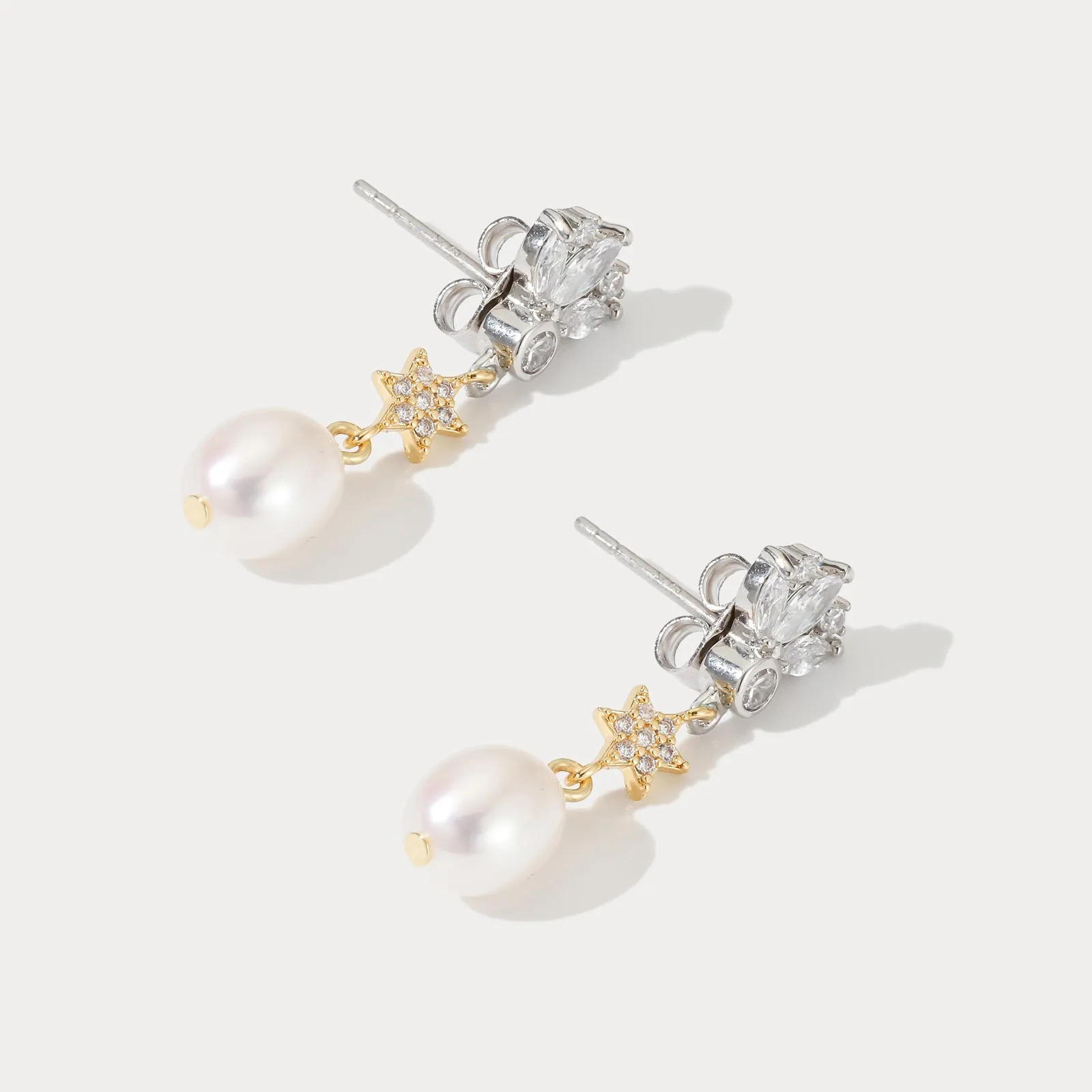 Pearl Star Earrings sold by Selenichast product image thumbnail 2