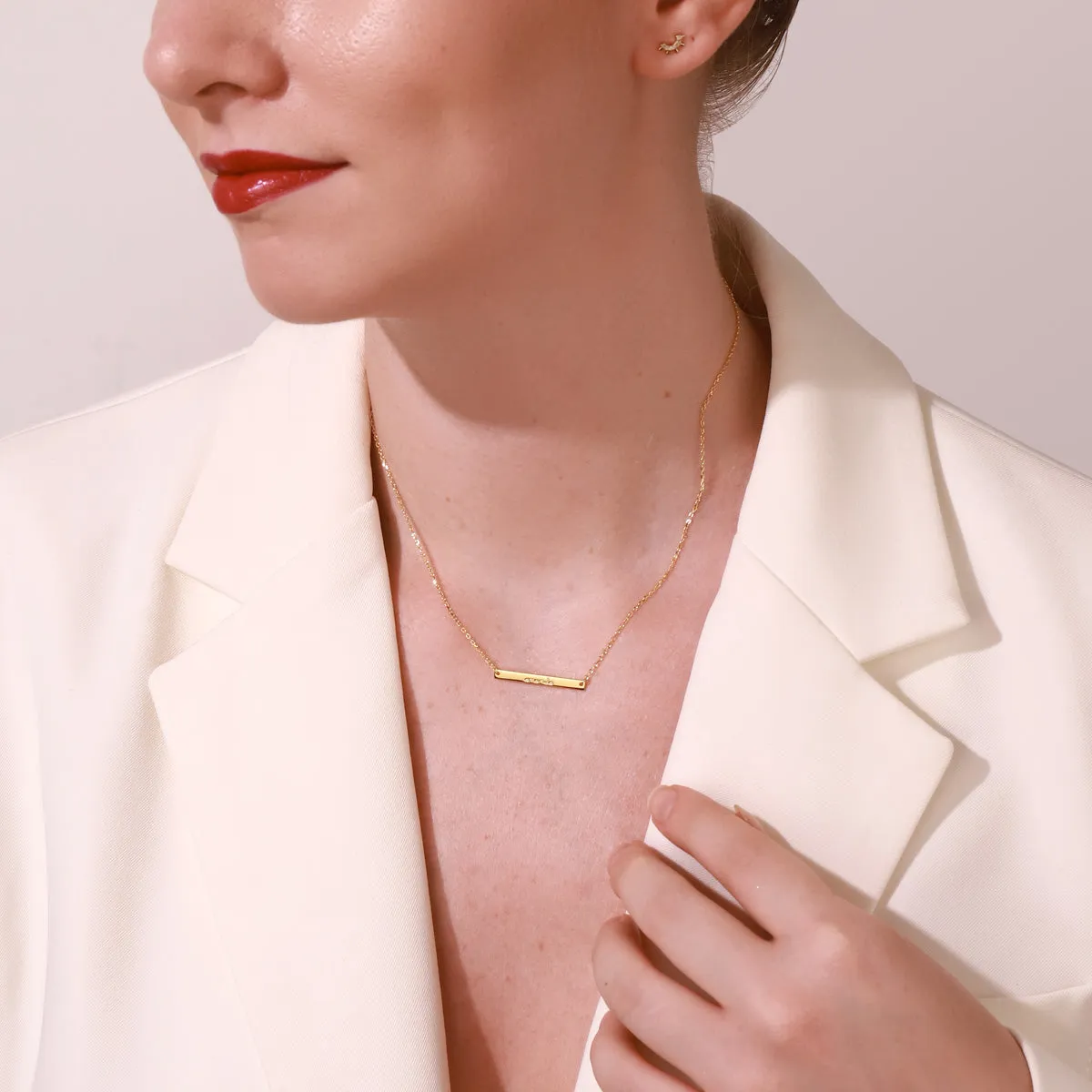 Custom Name Tag Chain Necklace sold by Selenichast product image thumbnail 3